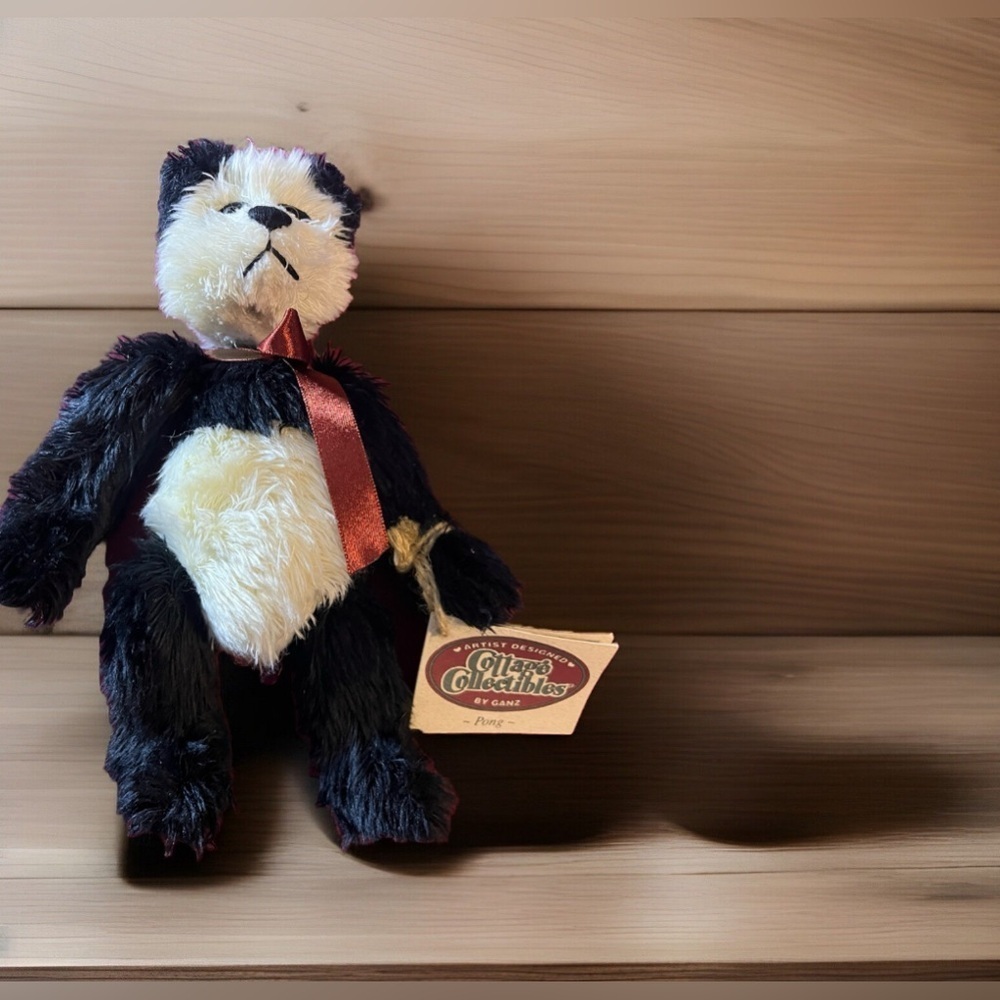 Vtg '99 Ganz Cottage Collectibles "Pong" Plush Panda Pear Joints By Mary Holstad